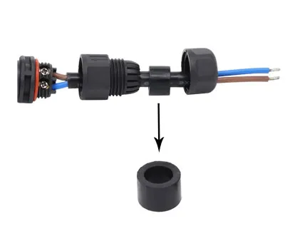 Conector de cable impermeable tipo X para fijación de tornillos automotrices