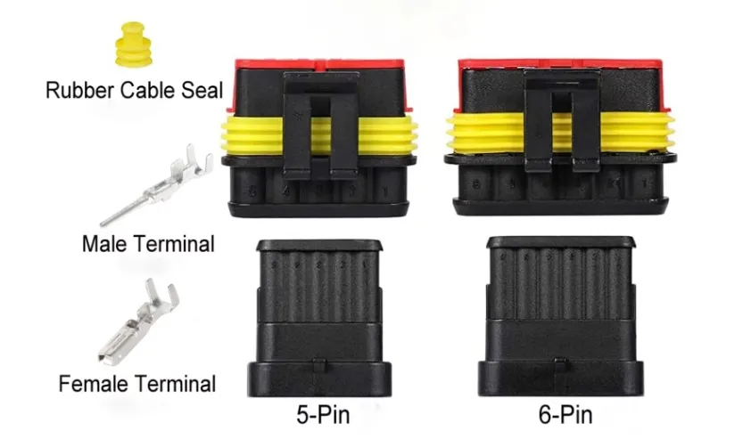 Detalles de especificación conector impermeable 2