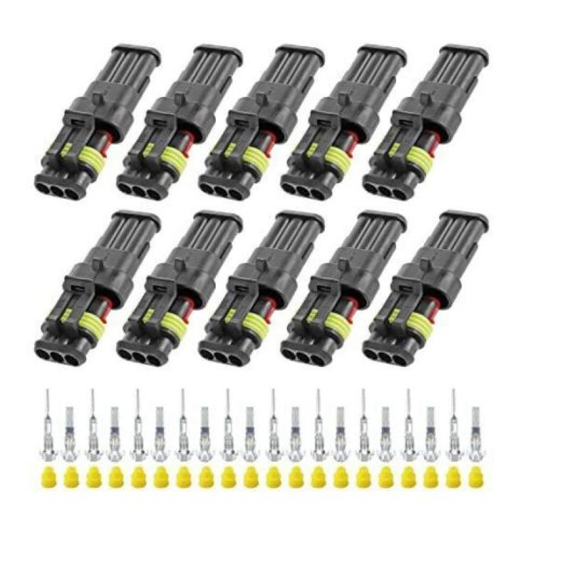 Kit de conectores eléctricos automotrices a prueba de agua con 10 pines