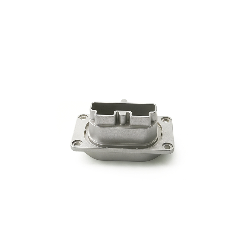 Conector de panel base de aleación de zinc fundido a presión para maquinaria de construcción, de alta resistencia, con doble inserto y receptáculo de brida, OEM