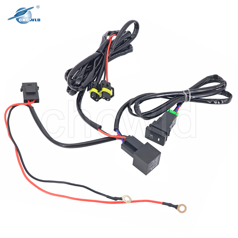 Arnés de cableado para faros antiniebla 12V 40A Kit de cableado para relé de faros antiniebla con interruptor de encendido/apagado