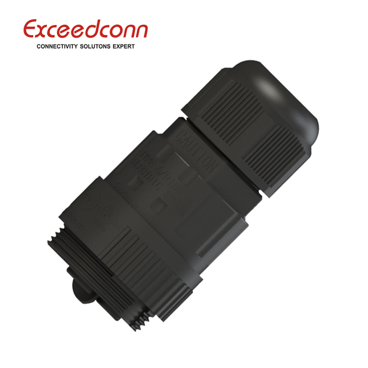 3 Enchufe Impermeable IP68 Conector de Cable Circular Femenino para Iluminación Exterior