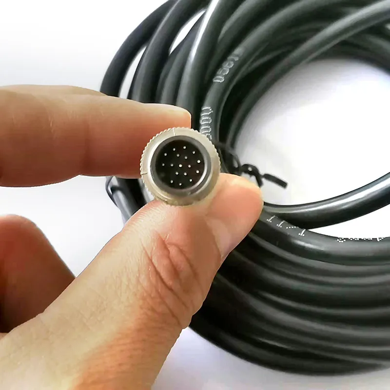 Conector de cable de sensor multi núcleo a-Code industrial IP67 M12 17-Pin masculino