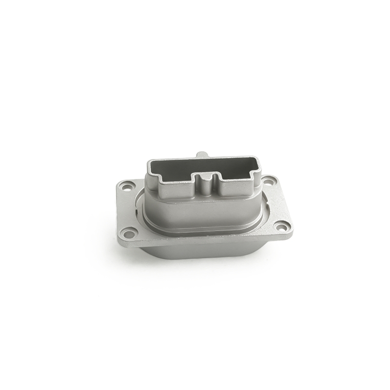 Conector de alojamiento de fundición de aluminio robusto de alta resistencia con brida, base de montaje en panel de precisión, OEM