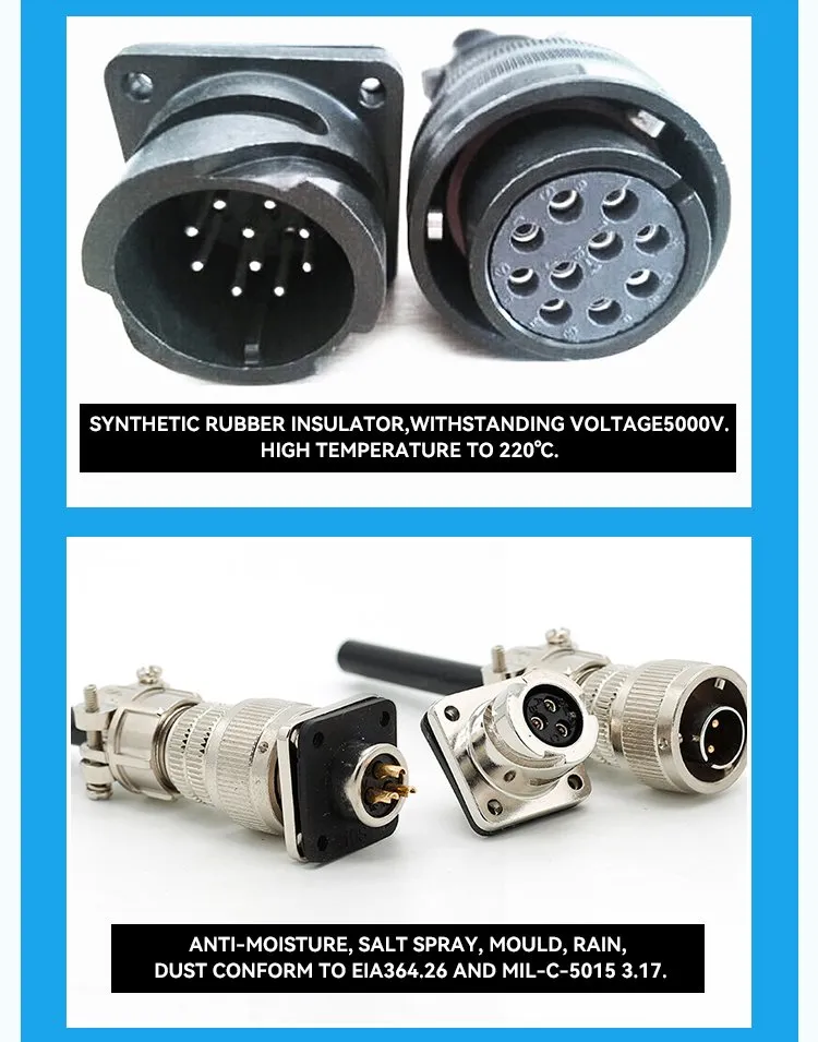 Vg95234 Ms3106 Masculino Femenino 6pin Enchufe Socket Bayoneta Soldadura Conector