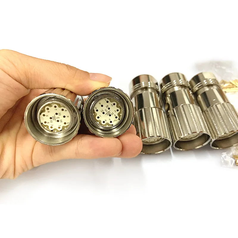 M23 12-Pin Conector de Encoder de Señal Metálico para Motores de Servo