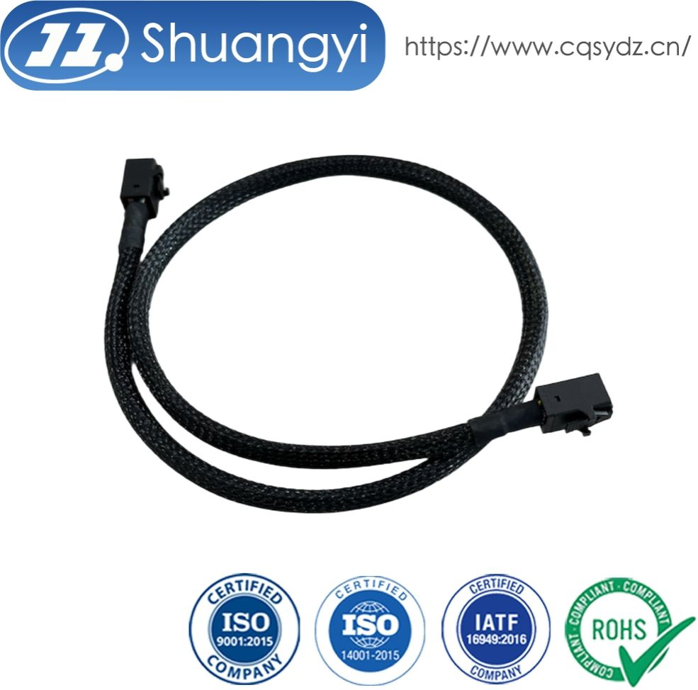 Conector 2-Pin Conjunto de Cable de Alimentación Trenzado, Arnés Macho Hembra Blindado para Electrónica Industrial, Sistemas de Vehículos y Suministros de Servidores en Rack Conector