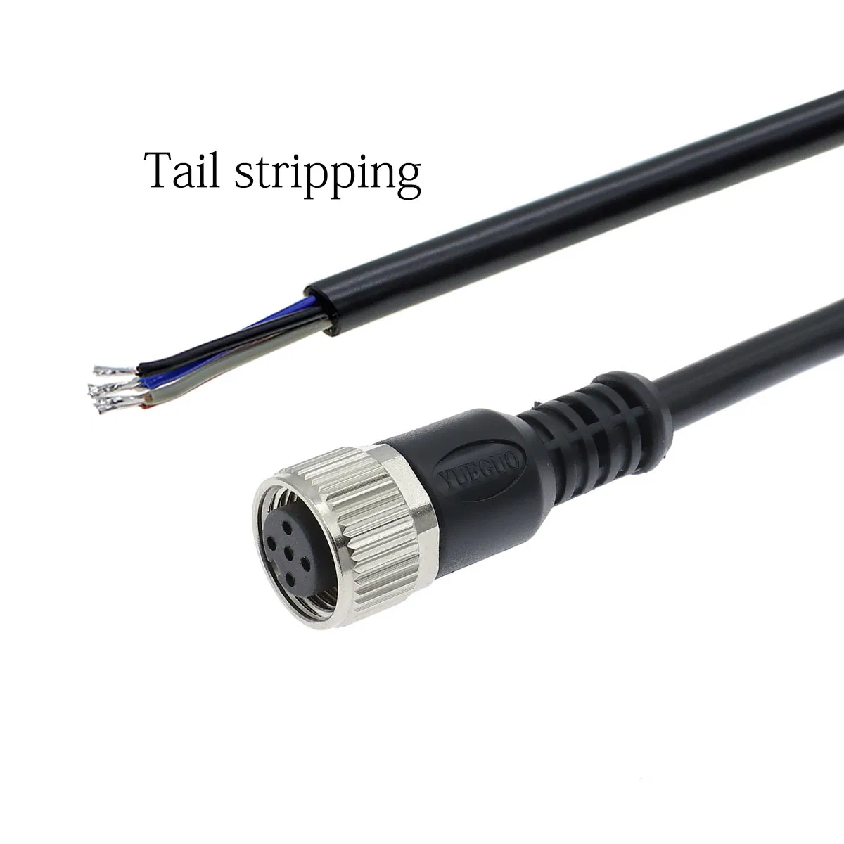 Línea de Conexión de Sensor M12 Conector de Aviación 5-Pin Conector a Tope Macho Hembra Impermeable