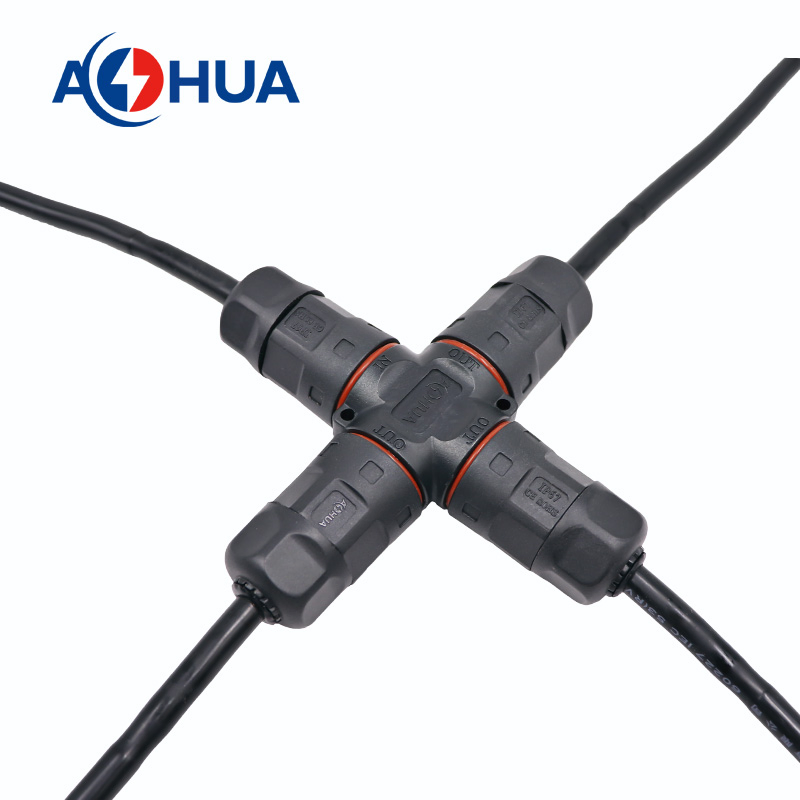 Conector de cable impermeable tipo X para fijación de tornillos automotrices
