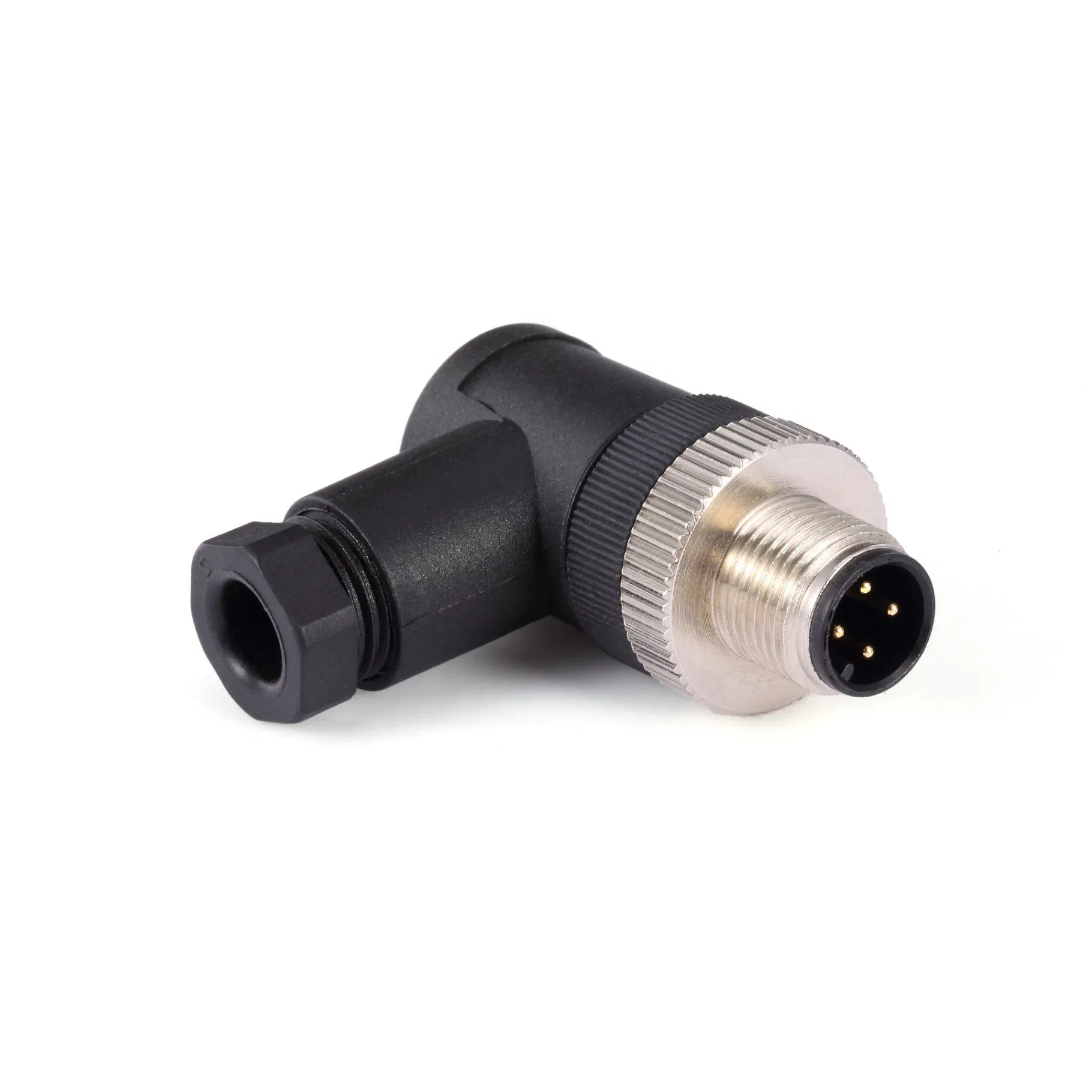 Conector de enchufe de sensor de codo masculino premium 4-Core M12