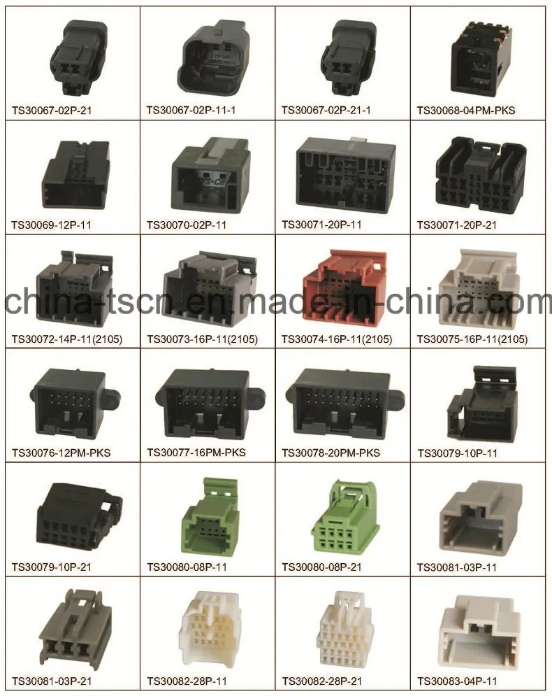 Arnés de cableado eléctrico masculino accesorio automotriz con conector de terminal Ts30083-04p-11