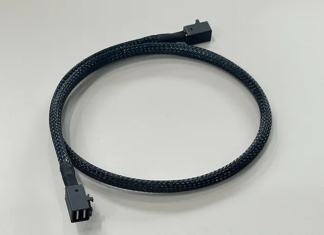 Conector 2-Pin Conjunto de Cable de Alimentación Trenzado, Arnés Macho Hembra Blindado para Electrónica Industrial, Sistemas de Vehículos y Suministros de Servidores en Rack Conector