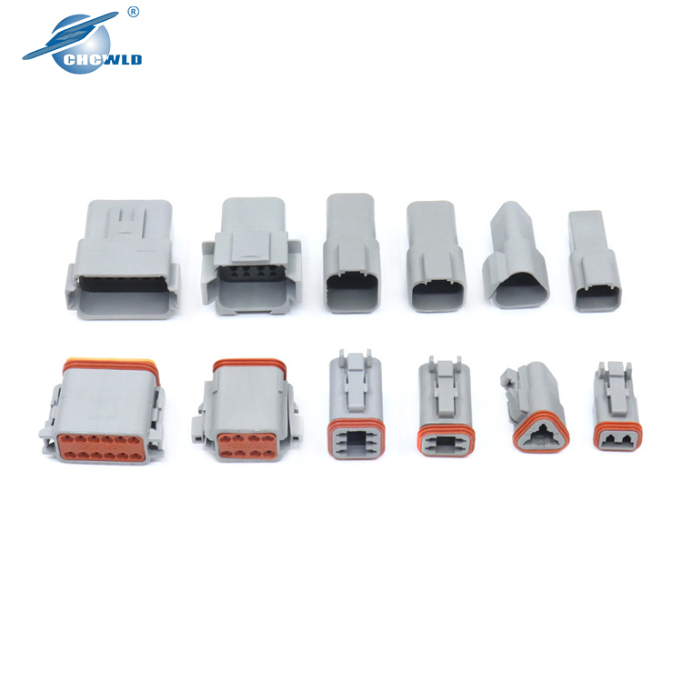 Conector de enchufe de alta calidad Deutsch Dt Dt04 Dt06 2 3 4 6 8 12 terminal eléctrico de cable de arnés de alambre a prueba de agua para automóvil, conector automotriz macho y hembra