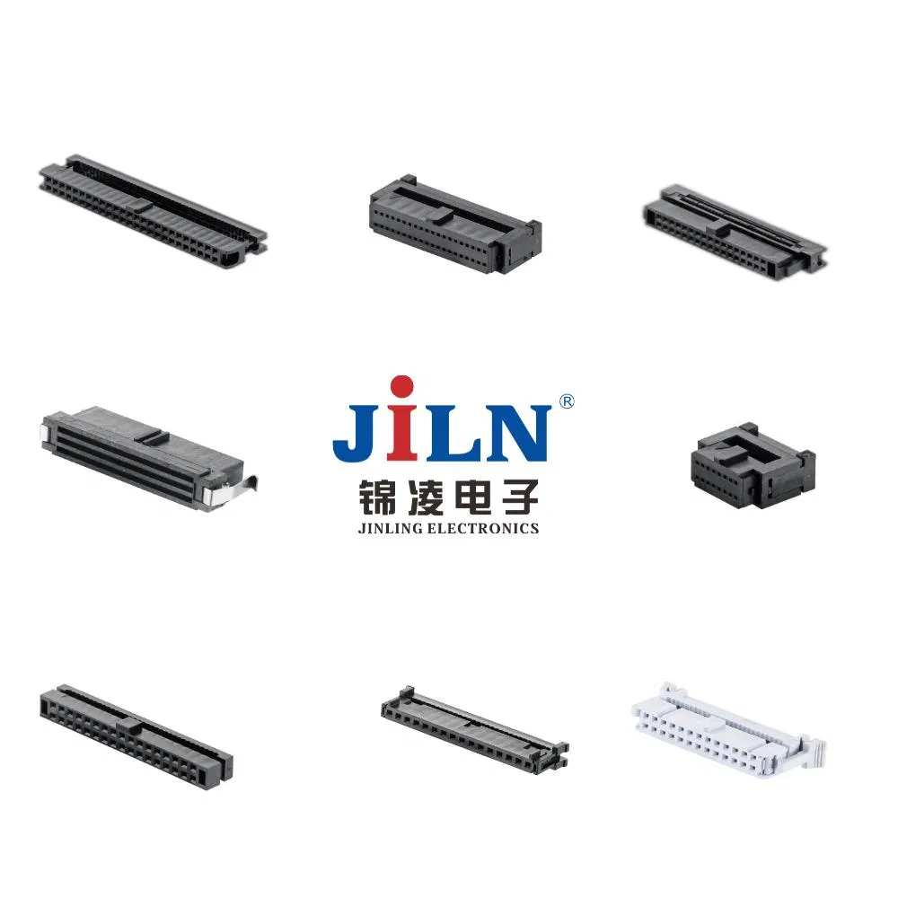 Conector de cabezal de pines Jiln PCB macho con conector de cabezal automotriz de fábrica en China, conector hembra IDC 2.54mm 20 conector IDC a prueba de agua, conector macho PCB, conector SMT