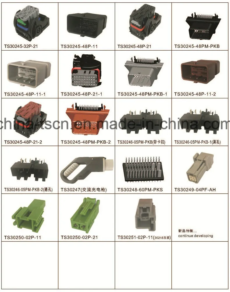 Línea de productos y conectores relacionados de automoción