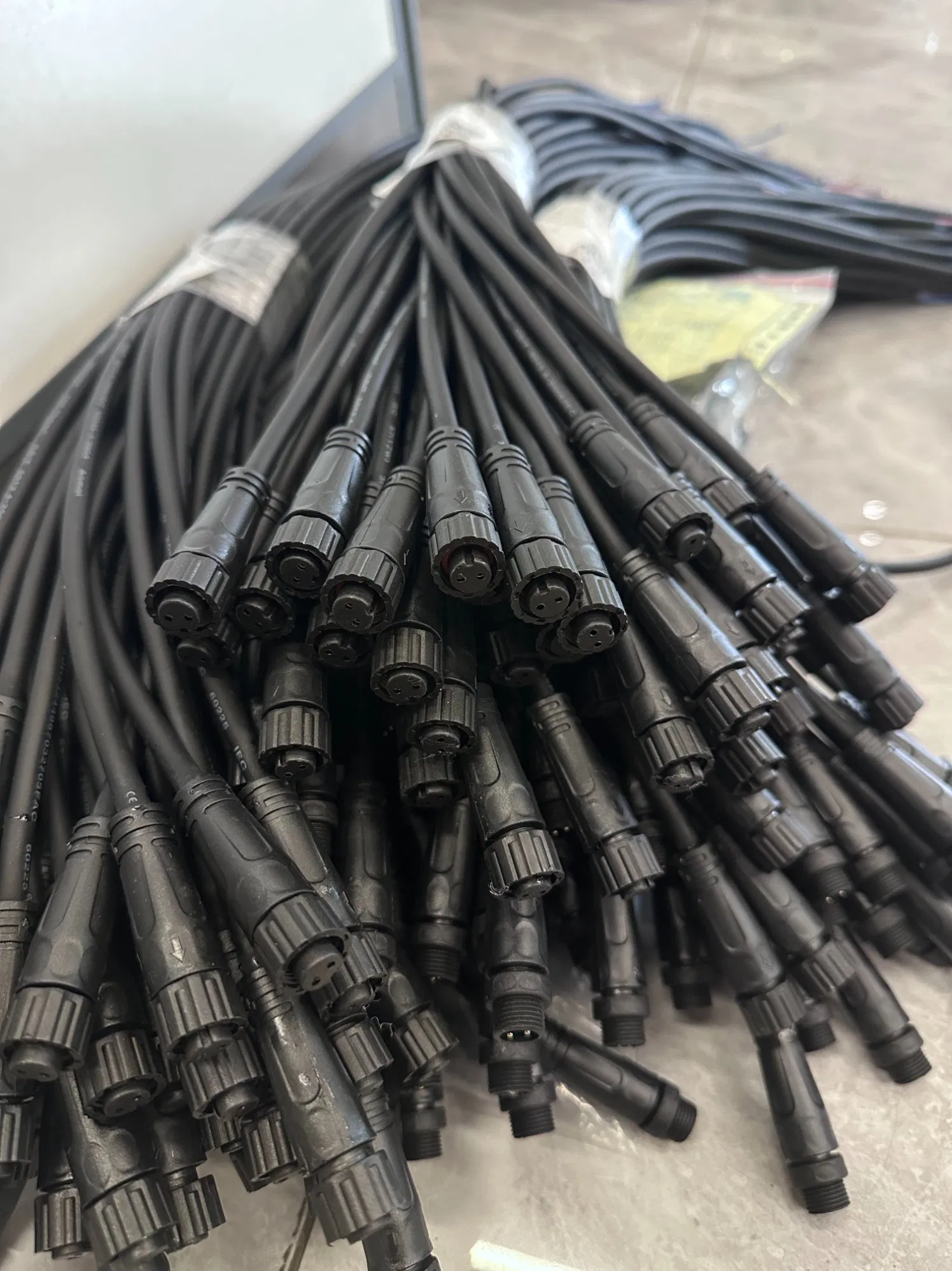 M12 Conector de cable impermeable para iluminación LED y CCTV