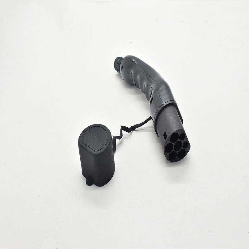 Conector de cargador de alto rendimiento tipo AC macho blanco y negro 2 para vehículos eléctricos, material de carcasa de PC