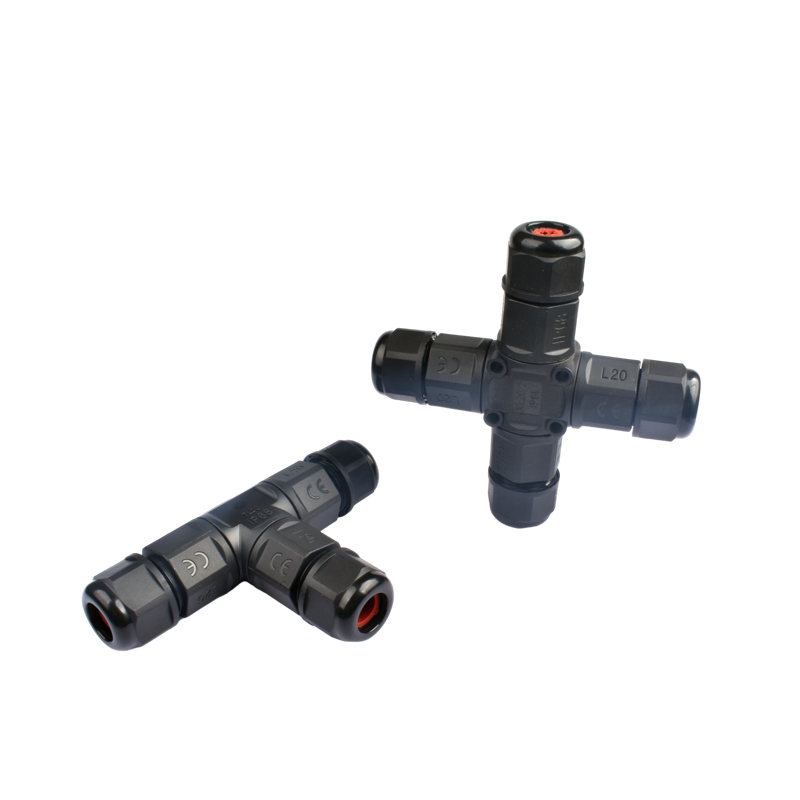 IP68 Serie XL Iluminación LED Exterior 4way Conectores Impermeables Tornillo Cableado