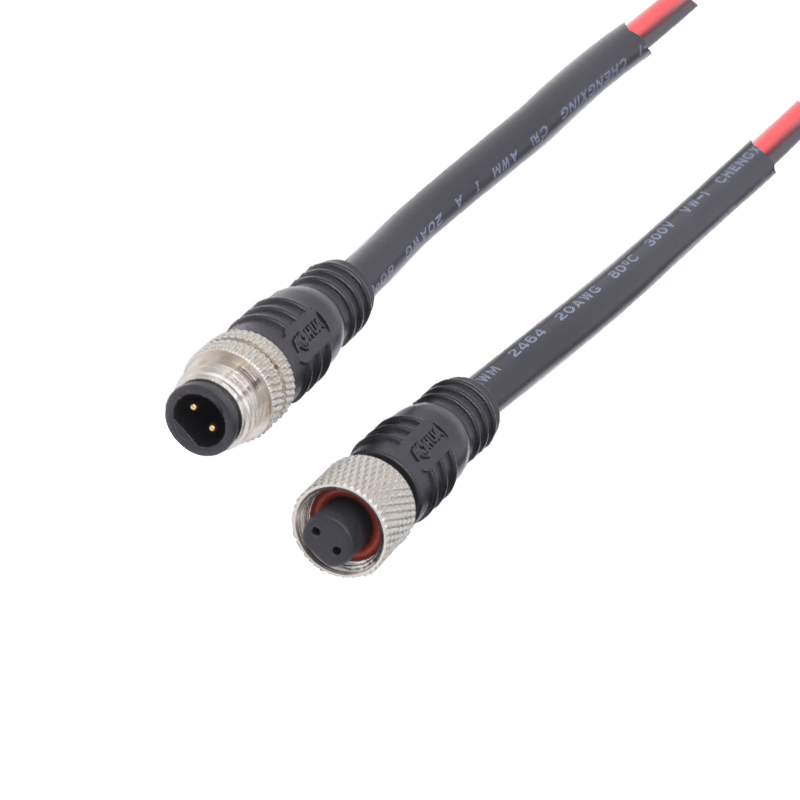 Aohua 2 3 4 Cable de goma Pin IP65 Conector metálico macho hembra a prueba de agua M8 Sensor