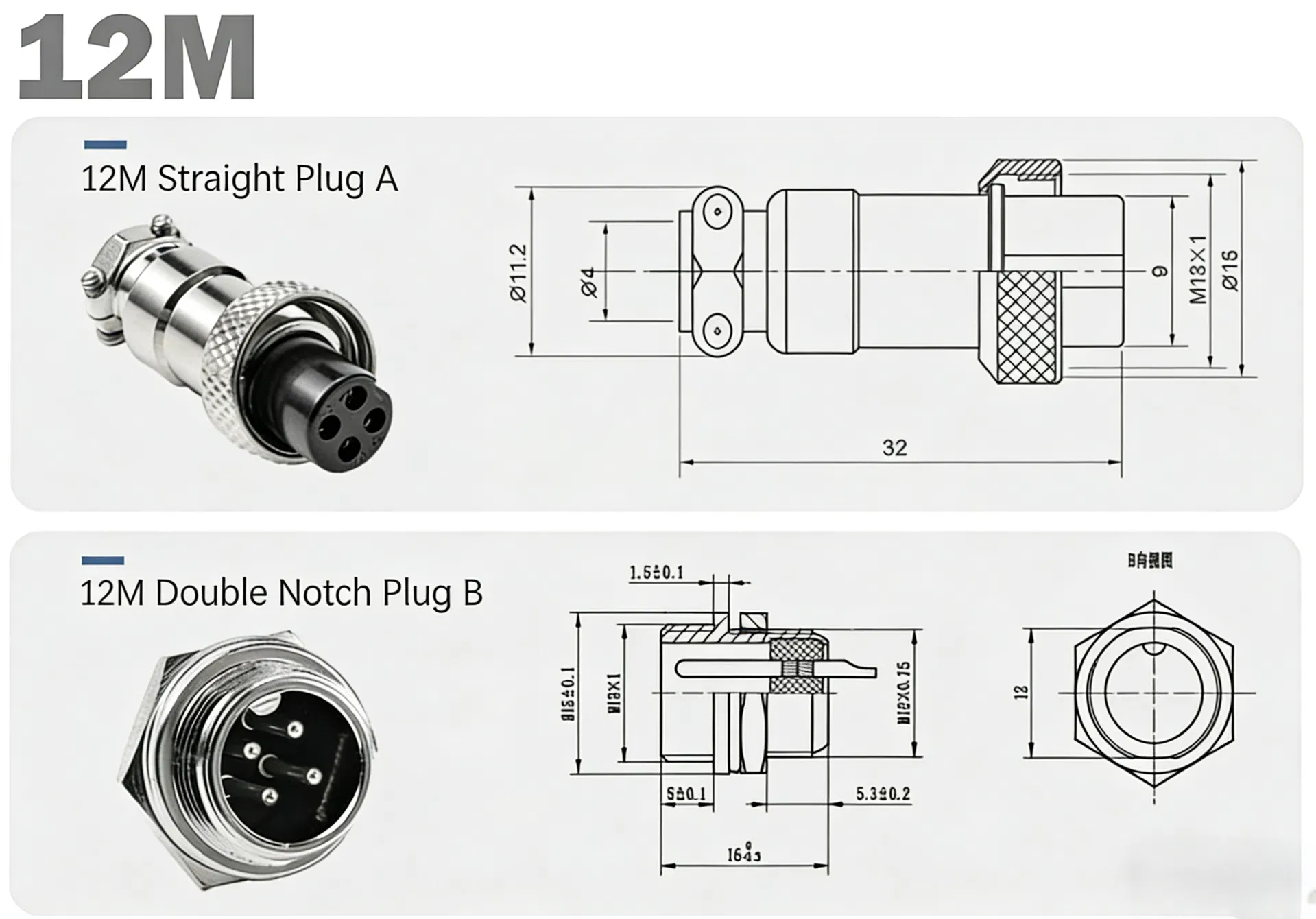 M12 5-Pin Conector Masculino Perfecto para Necesidades de Sensores y Automatización