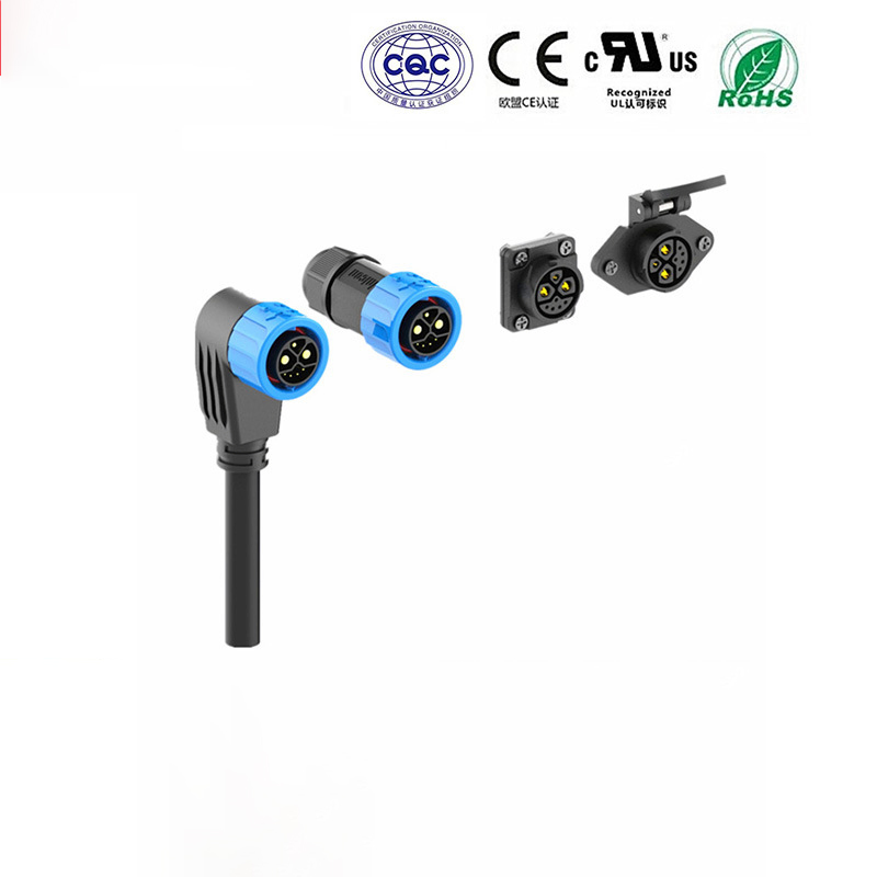 Fabricantes Suministran Conector Waterproof de Auto Bloqueo M23 Brida Cuadrada 2 + 1 + 5 Núcleo 50A Compartir Puerto de Carga y Descarga de Vehículos Eléctricos