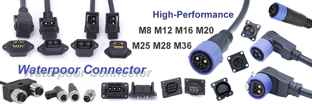 2/3/4/5/6/7/8pin M16 Cables de extensión rápidos de iluminación Conector de cable