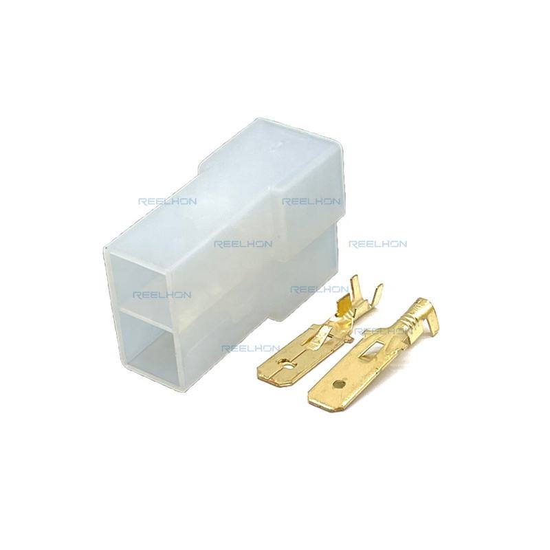 180908-5 Conector 2 de Clavija IP67 Impermeable PA6 para Automóviles con 6.3mm Terminales de Potencia
