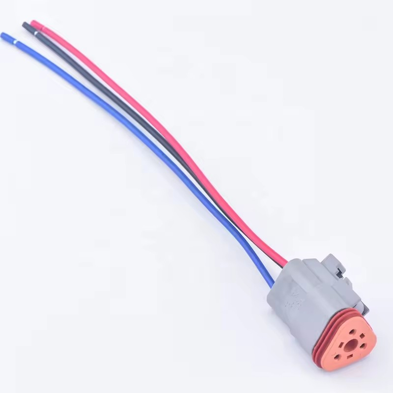 Ensamblaje de arneses eléctricos automotrices personalizados Deutsch 3p conector 3 cable 16AWG