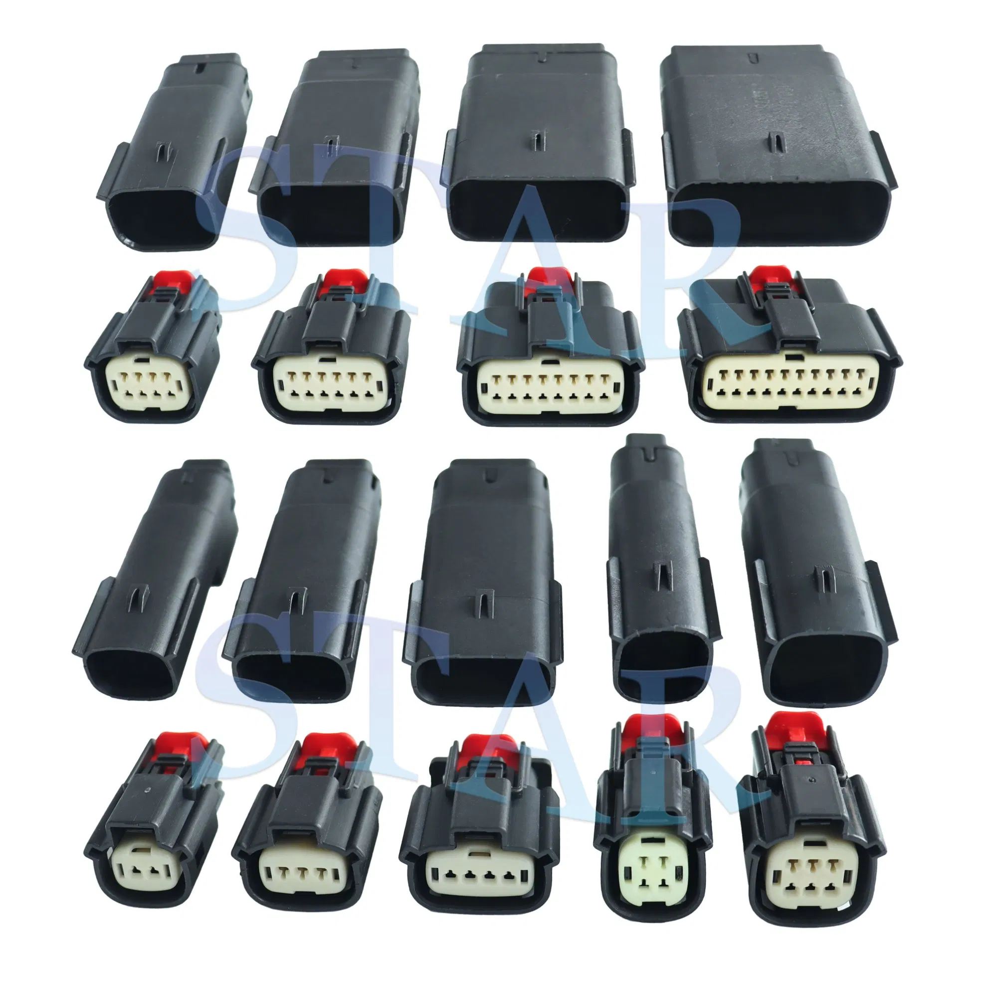 Conector Sello Automotriz Molex 8 Enchufe Macho Negro Mx150 Serie 3.5mm