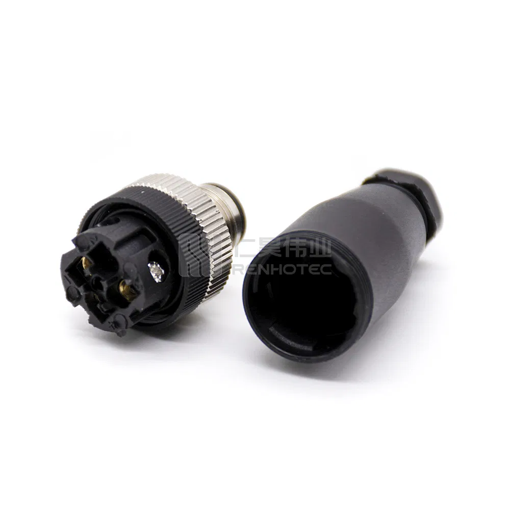M12 Conector Circular de Sensor 3 Pin Macho Hembra a Código