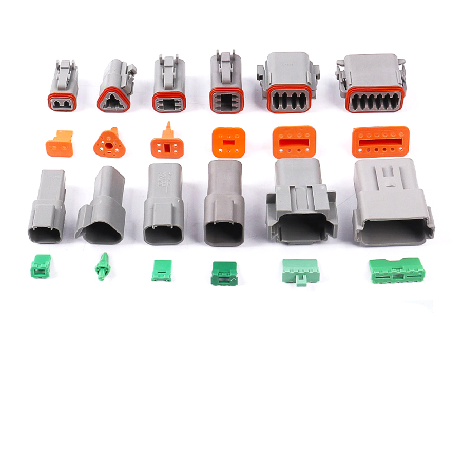 Conector Deutsch de alta calidad serie Dt 2p 3p 4p 6p 8p 12p conector de potencia Dt04-2p 3p 4p 6p 8p 12p Dt06-2s 3s 4s 6s 8s 12s conector automotriz personalizado