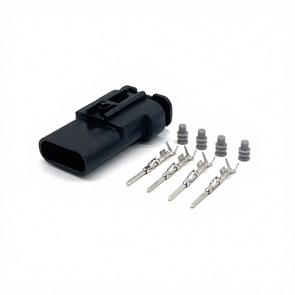 4 Pasador 805-122-541 IP67 Impermeable PA6 Conector Automotriz 1.2mm Terminal para Cableado de Precisión