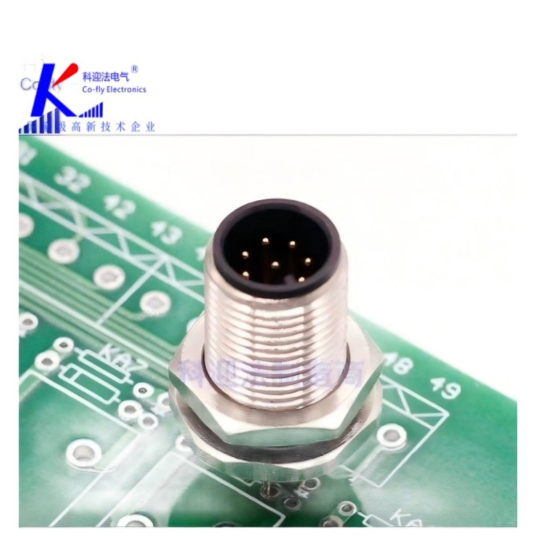 8 Conectores de Panel Montaje Automotriz a Prueba de Agua M12 M8 Conector Metálico