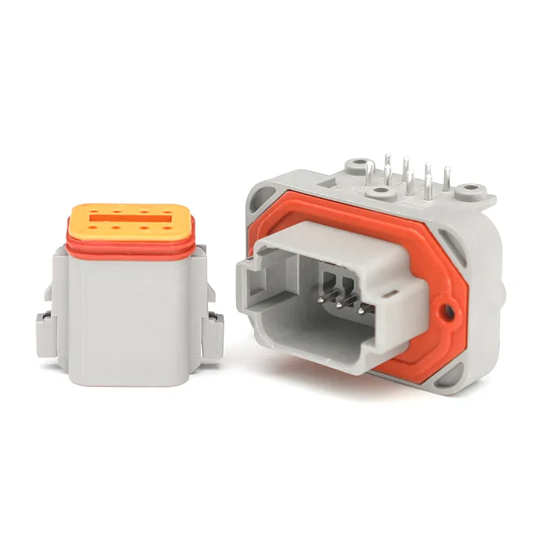 2/4/6/8/12pin Dt13 Conector Automotriz Impermeable Dt Con Ángulo Recto Montaje en PCB Enchufe de Cable a Placa Venta Directa de Fábrica