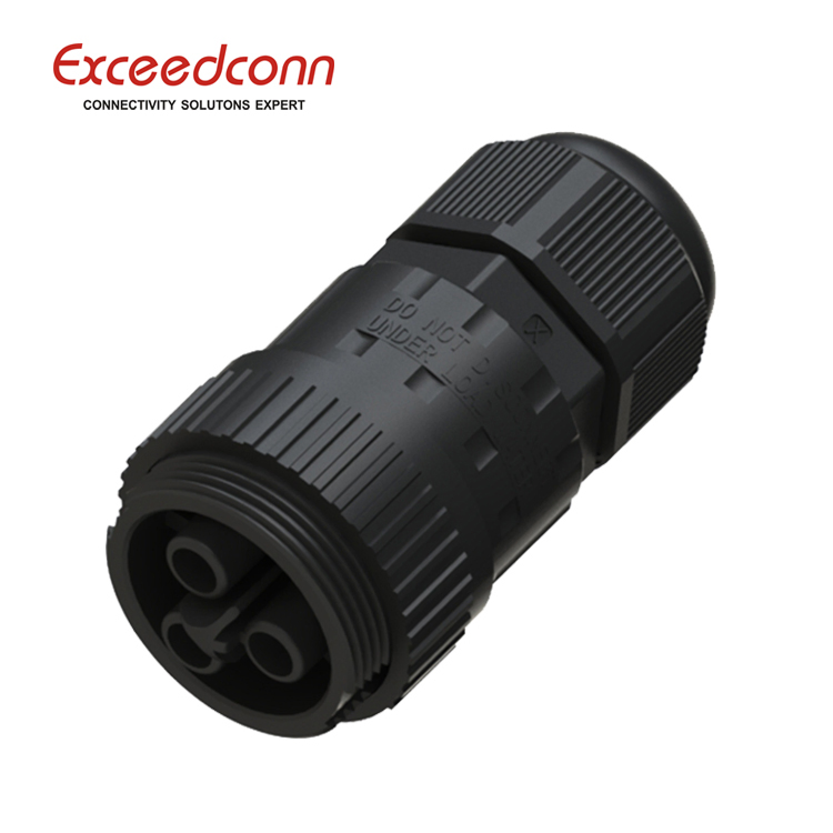 3 Enchufe Impermeable IP68 Conector de Cable Circular Femenino para Iluminación Exterior