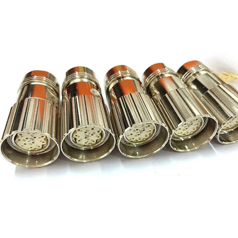 M23 12-Pin Conector de Encoder de Señal Metálico para Motores de Servo