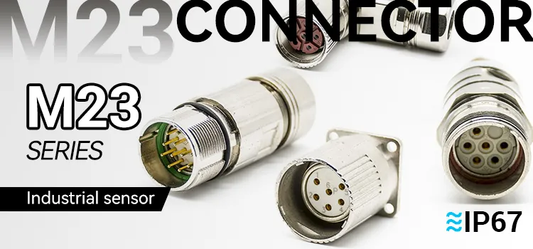 M23 12-Pin Conector de Encoder de Señal Metálico para Motores de Servo