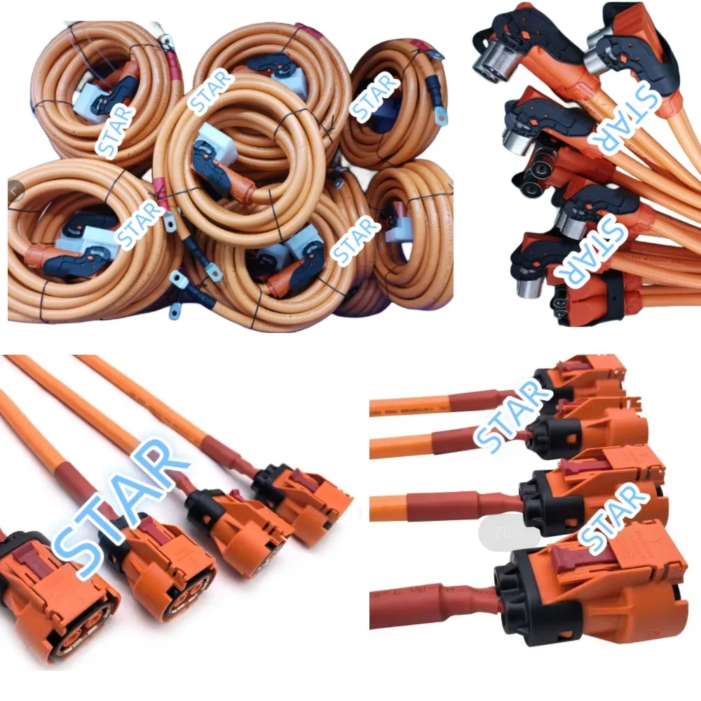 45A Enchufe Automotriz de Alta Tensión 3 Pin Vehículos de Nueva Energía Cable de Alimentación a Prueba de Agua Conector EV Cable de Batería