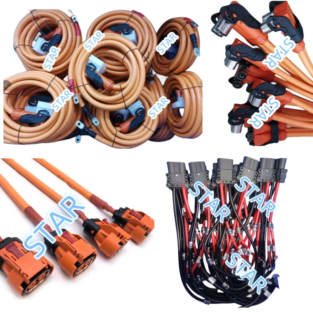 45A Enchufe Automotriz de Alta Tensión 3 Pin Vehículos de Nueva Energía Cable de Alimentación a Prueba de Agua Conector EV Cable de Batería