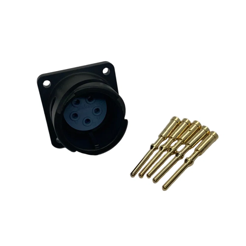 Conector de soldadura dorado macho de panel montado de Amphenol Vg95234 3102A 18s-11 5pin con crimpado