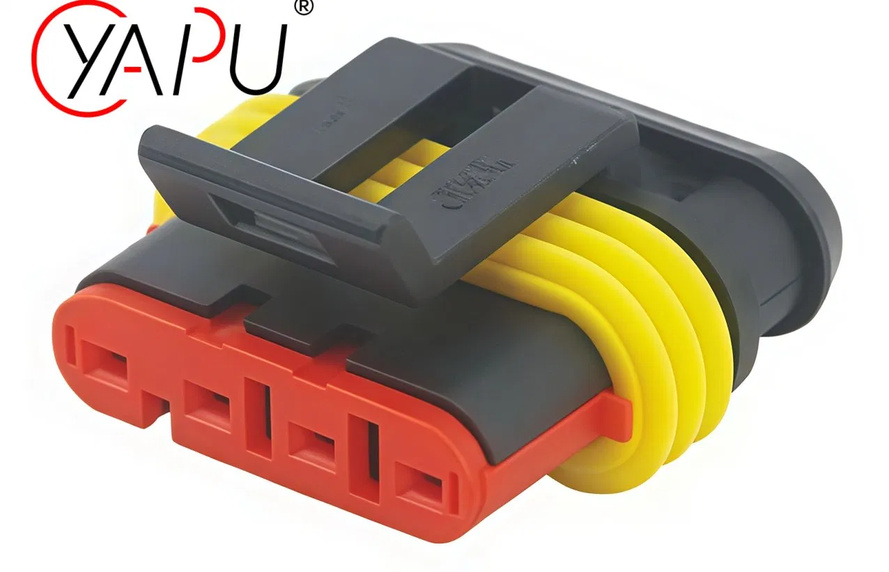 282103-1, 282079-1, 282104-1, 282080-1, 282105-1, 282087-1, 1-6 Conector Automotriz Femenino de Pin Fale PA66 Fábrica Mayorista de Carcasa de Receptáculo Impermeable