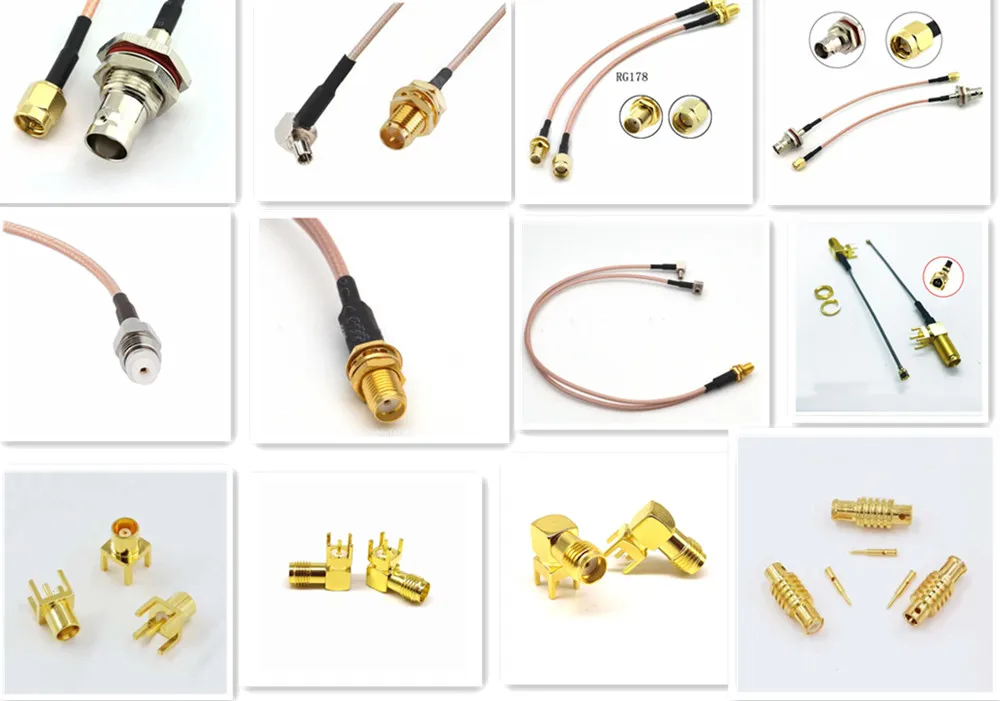Conjunto de cable coaxial RF de alta calidad con conector SMA a I-Pex Ufl