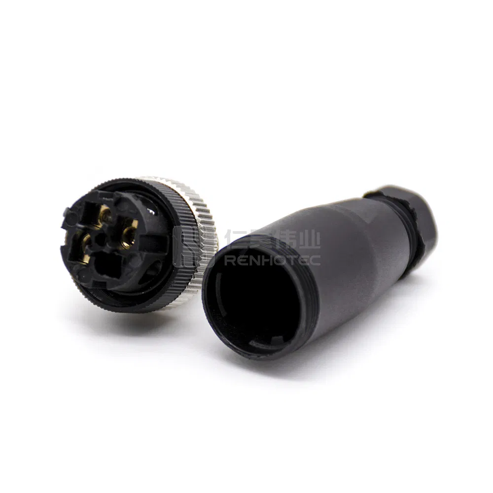 M12 Conector Circular de Sensor 3 Pin Macho Hembra a Código