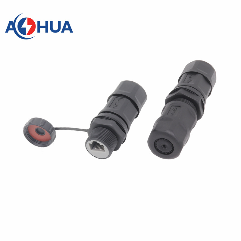 Venta Caliente Adaptador de Enchufe de Cristal Impermeable 8p8c Arnés de Cableado Conector de Potencia PCB Conector de Red Ethernet RJ45 Cat5 CAT6 Conector de Panel de Cable Eléctrico