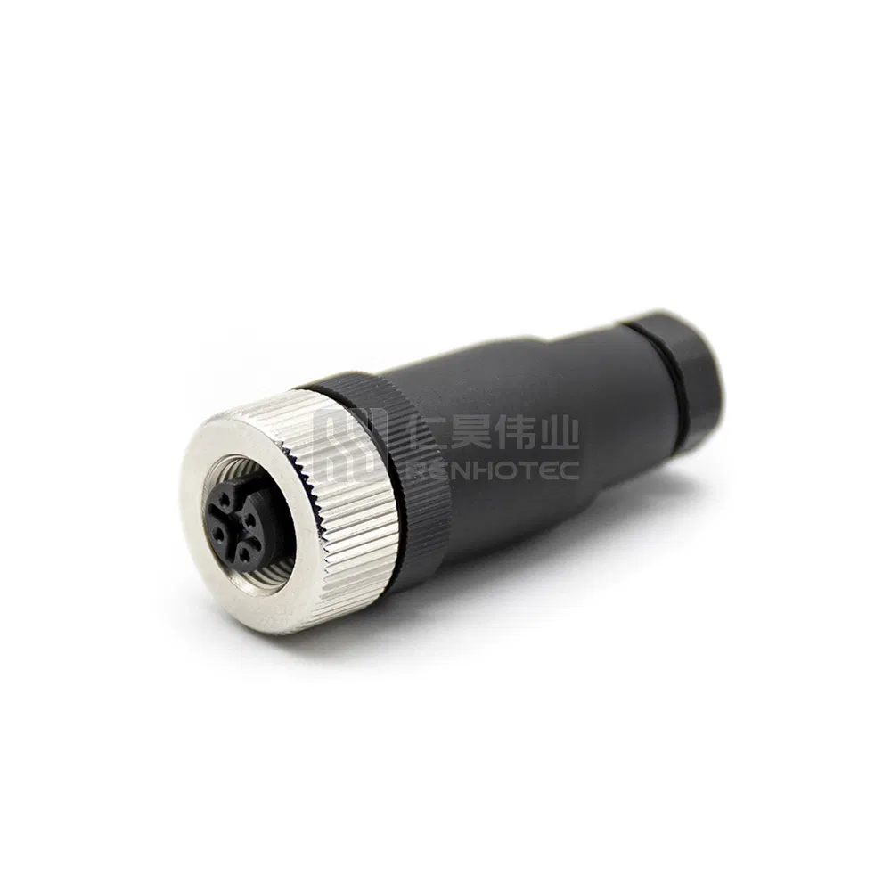 M12 Conector Circular de Sensor 3 Pin Macho Hembra a Código