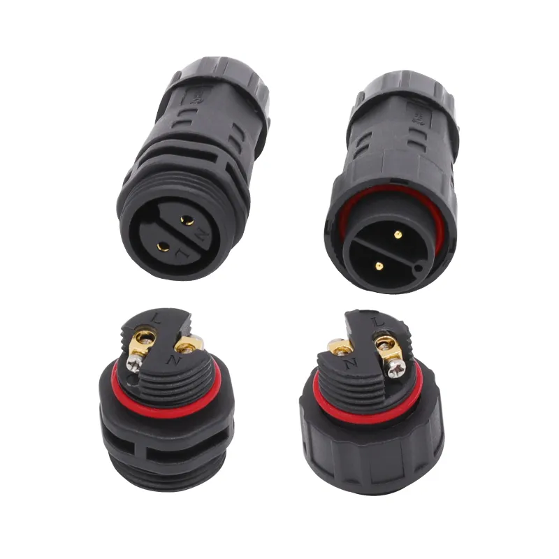 Conector de Potencia a Prueba de Agua para Ensamblaje de Motor Agrícola Exterior 2pin Masculino Femenino