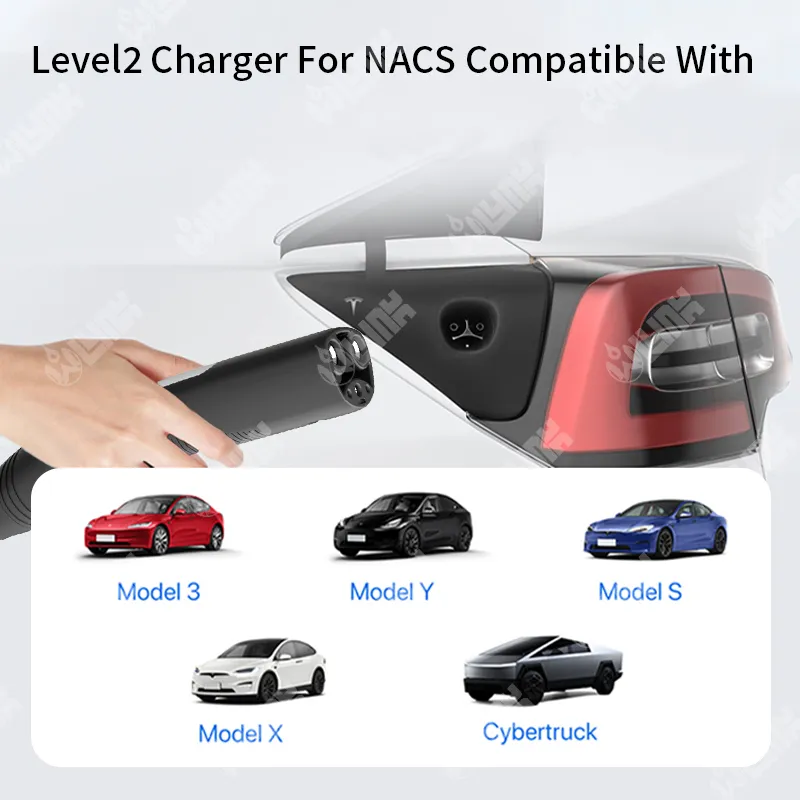 Conector Nacs Premium 48A para carga de vehículos eléctricos Tesla