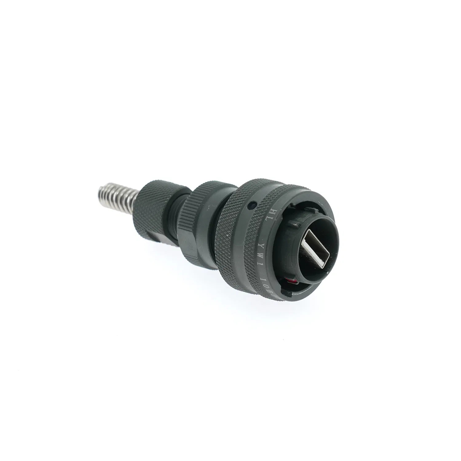Yw1 10b02s-01 1 Conector circular eléctrico hembra de cable de arnés de alambre de potencia RF a prueba de agua con enchufe de empuje y tirón