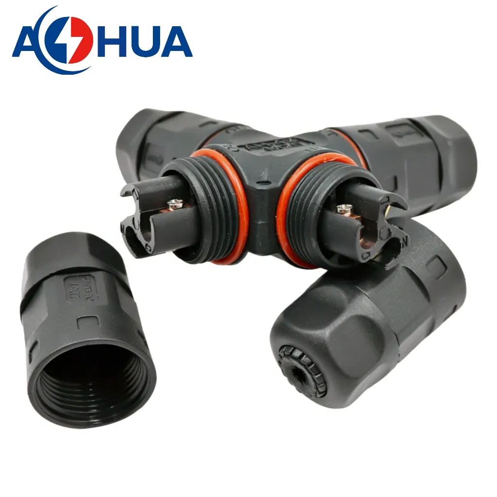Conector de cable impermeable tipo X para fijación de tornillos automotrices