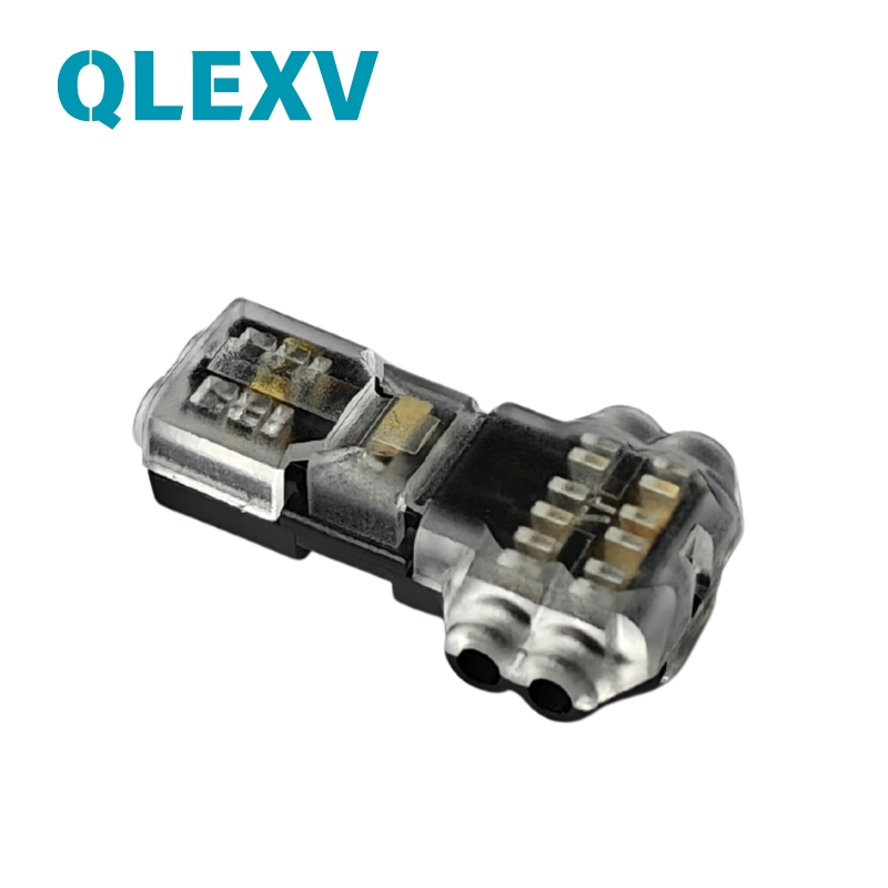 3 Conector rápido de alambre sin soldadura en forma de T pequeño, conector eléctrico de alambre a alambre, enchufe compacto para cableado rápido, divisor para iluminación LED de bajo voltaje